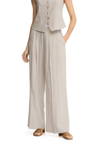 Pantalon relaxed en lin - Écru