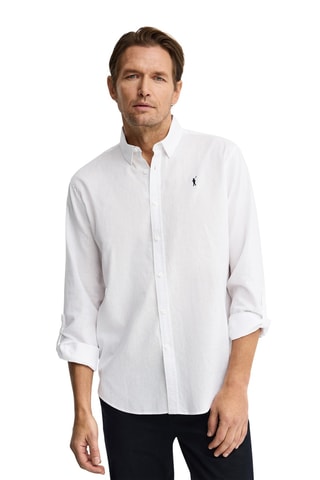 Chemise regular en lin - Blanc