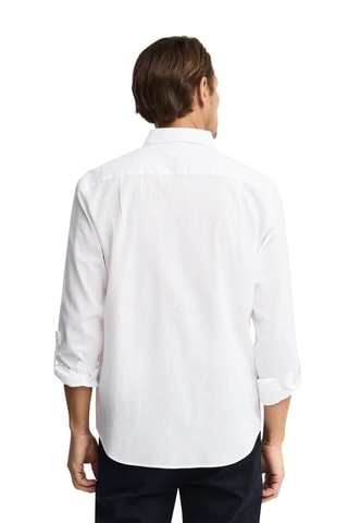 Chemise regular en lin - Blanc
