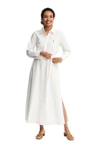 Robe chemise en lin - Blanc
