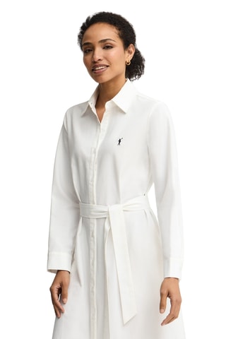 Robe chemise en lin - Blanc