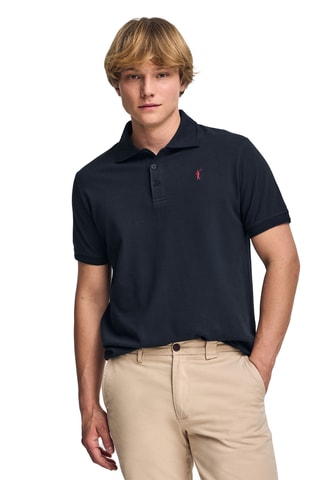 2 polos regular - Bleu marine et noir