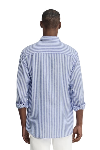 Chemise regular en lin - Bleu