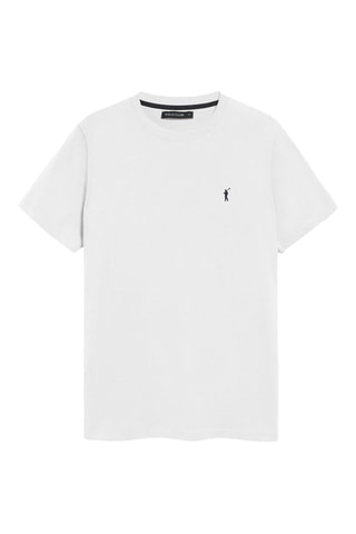 2 T-shirts regular - Blanc et bleu marine