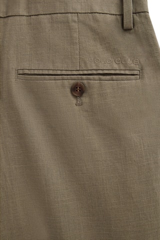 Pantalon regular en lin - Kaki