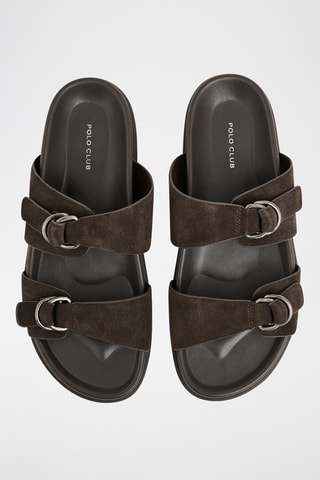 Mules en nubuck - Marron