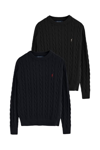 2 pulls - Bleu et noir
