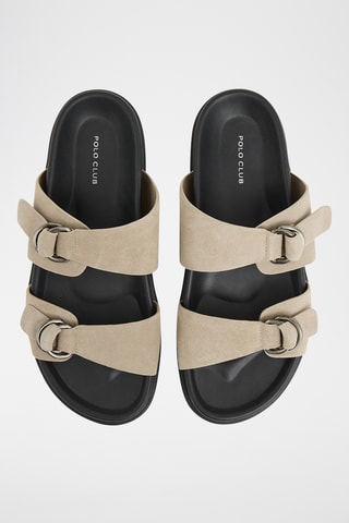 Mules en nubuck - Écru