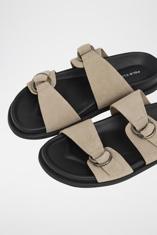Mules en nubuck - Écru