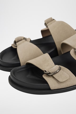 Mules en nubuck - Écru