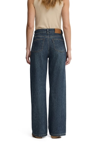 Jean wide legs taille haute - Bleu