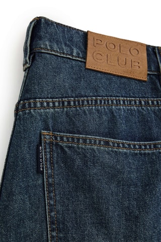 Jean wide legs taille haute - Bleu