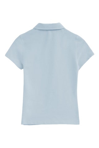 2 polos slim - Ciel et blanc