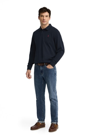 Polo regular - Bleu marine