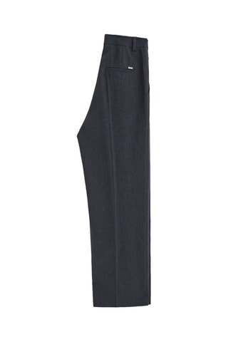 Pantalon relaxed en lin - Bleu marine
