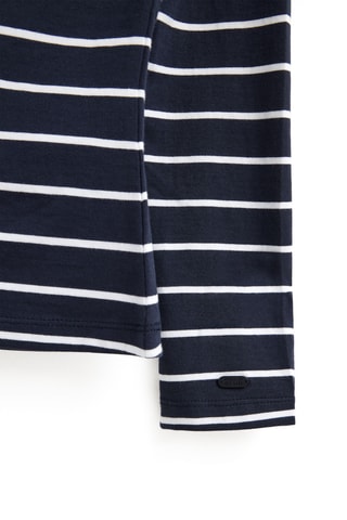 T-shirt slim - Bleu marine et blanc