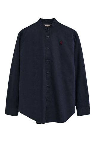 Chemise regular en lin - Bleu marine