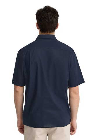 Chemise regular en lin - Bleu marine