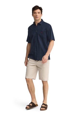 Chemise regular en lin - Bleu marine