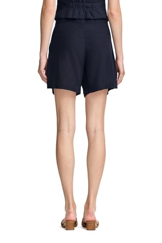Short relaxed en lin - Bleu marine