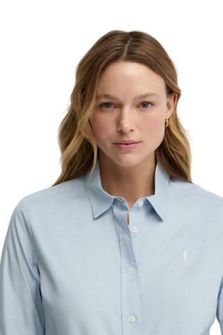 Chemisier slim - Bleu clair