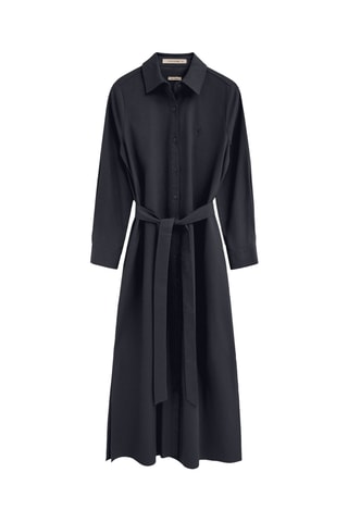 Robe chemise en lin - Bleu marine
