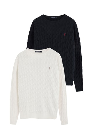 2 pulls - Blanc et bleu marine