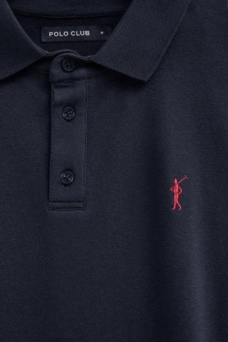 2 polos slim - Ciel et bleu marine