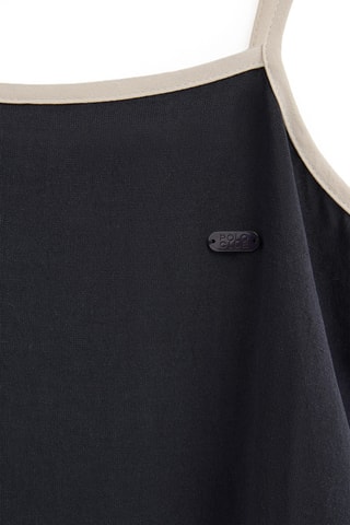 Robe longue relaxed en lin sans manches - Bleu marine