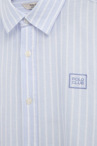 Chemise regular en lin - Bleu clair