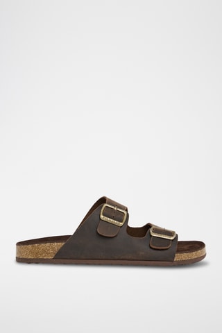Mules en cuir - Marron