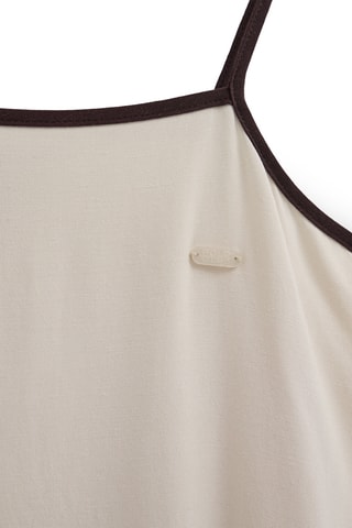 Robe longue en lin sans manches - Écru