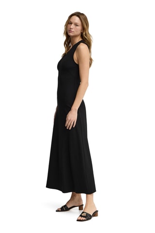 Robe midi sans manches - Noir