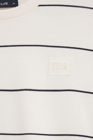T-shirt loose - Écru et bleu marine