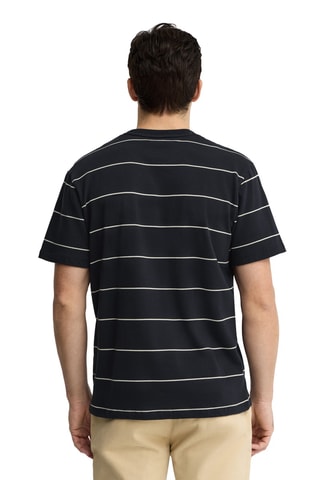 T-shirt loose - Bleu marine et jaune clair