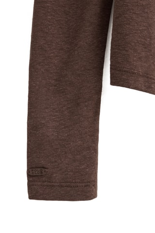 T-shirt regular en lin - Marron