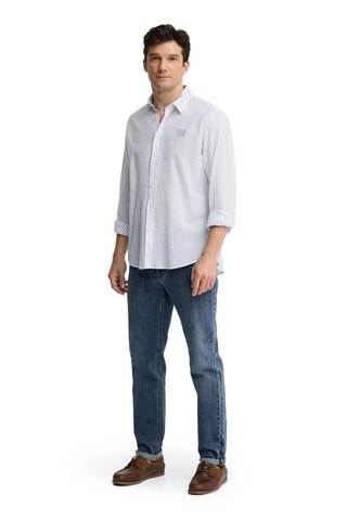 Chemise regular en lin - Blanc