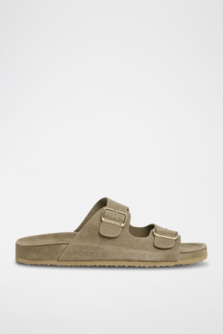 Mules en cuir suédé - Beige