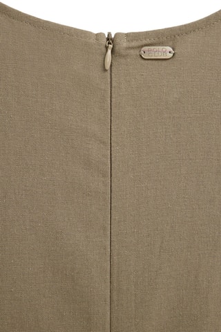 Robe trapèze en lin sans manches - Kaki
