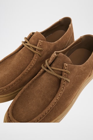 Chaussures en cuir suédé - Marron