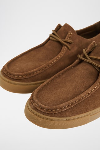 Chaussures en cuir suédé - Marron