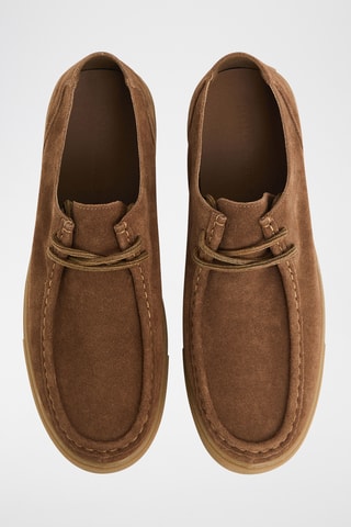 Chaussures en cuir suédé - Marron