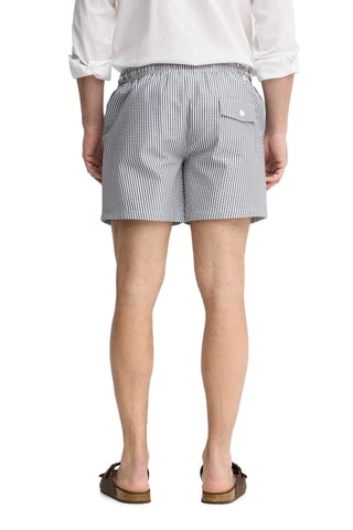 Short de bain - Gris et blanc