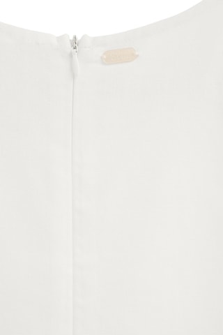 Robe longue regular en lin sans manches - Blanc