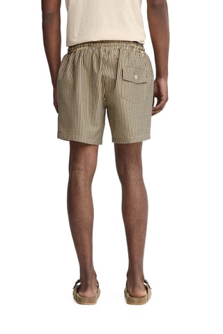 Short de bain - Bleu marine et beige