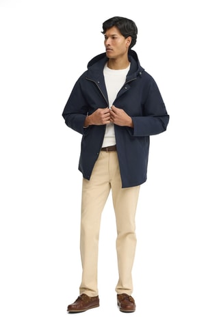 Parka regular à capuche - Bleu marine