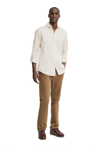 Chemise regular en lin - Beige