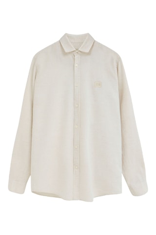Chemise regular en lin - Beige