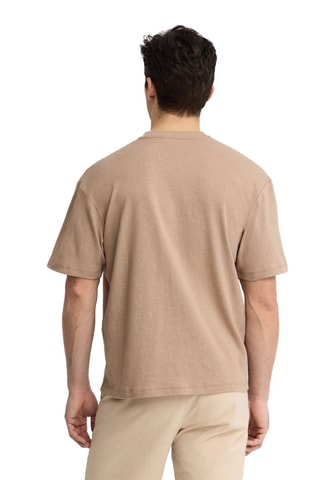 T-shirt loose en lin - Marron clair