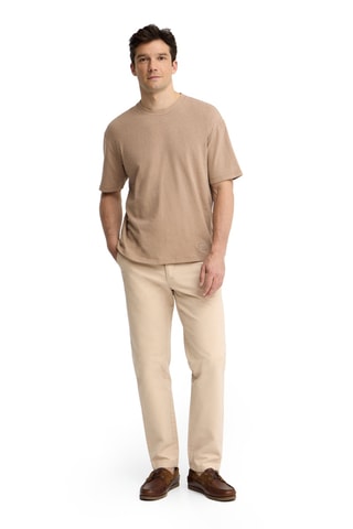 T-shirt loose en lin - Marron clair